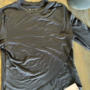 Willow Black Long Sleeve Tee Top